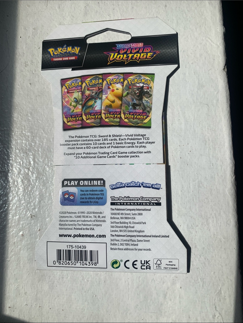 ๐- Pokemon Sword & Shield Vivid Voltage Booster Pack - Yellow Pikachu - Picture 3 of 4